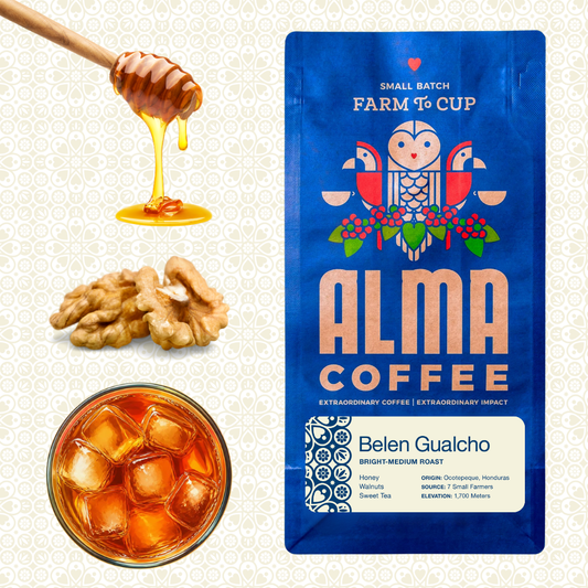 Belen Gualcho Roast Bag, with tasting notes of Honey, walnuts and sweet tea