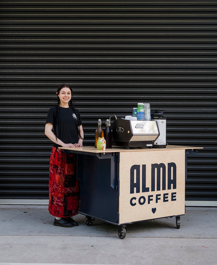 Alma Coffee mobile coffee cart and team in Canton, GA